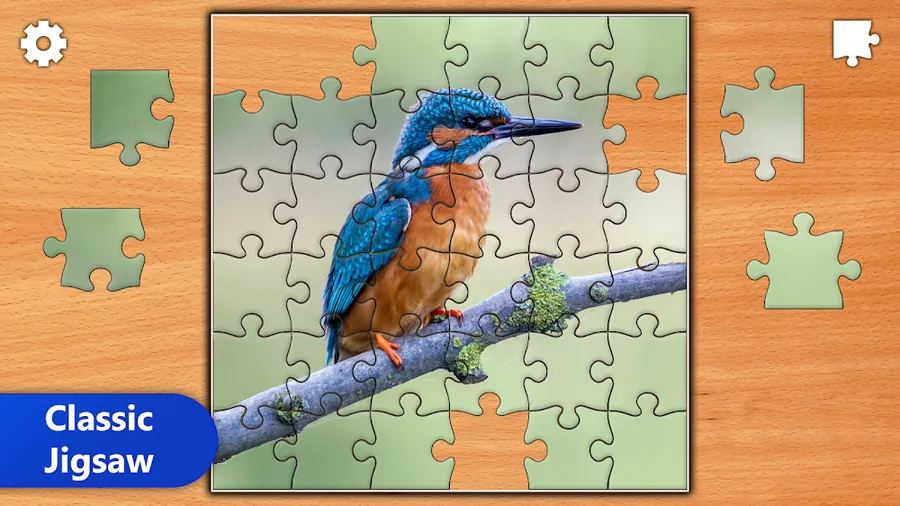 Schermata di Jigsaw Puzzles Epic con un puzzle fotografico in composizione