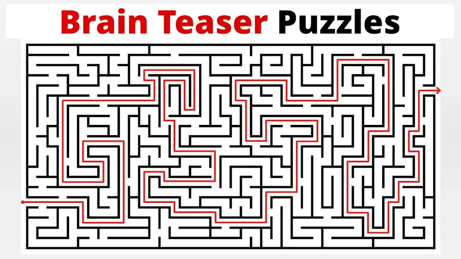 Schermata di Maze Games con un labirinto a griglia quadrata e il tracciato percorso